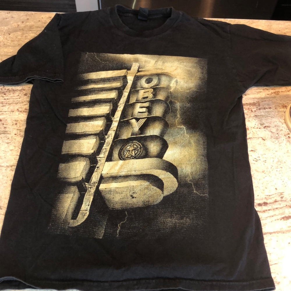 Obey Black Graphic Logo T-Shirt